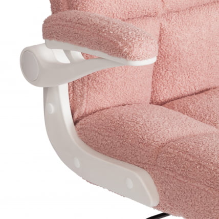 Кресло офисное Lugano Wh ткань teddy, розовый_6