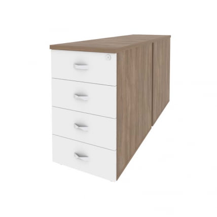 Тумба двойная приставная / опорная ONIX O.TPO-2.7 Дуб Аризона/Белый_0