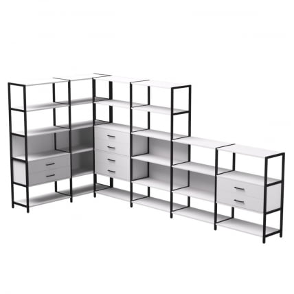 Набор стеллажных систем Everprof EVO №18 Белый Черный_0