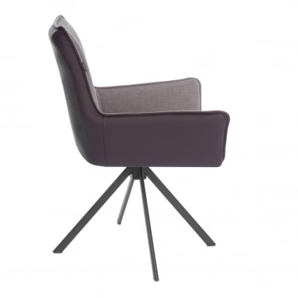 Кресло Murano/Мурано опора 360, велюр/букле (HYP)/Экокожа, бежевый/коричневый_1