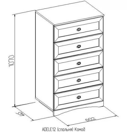 Комод ADELE 12 Дуб Сонома (спальня)_1