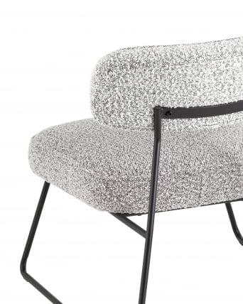 Кресло лаунж Кате букле серый / Kate_6