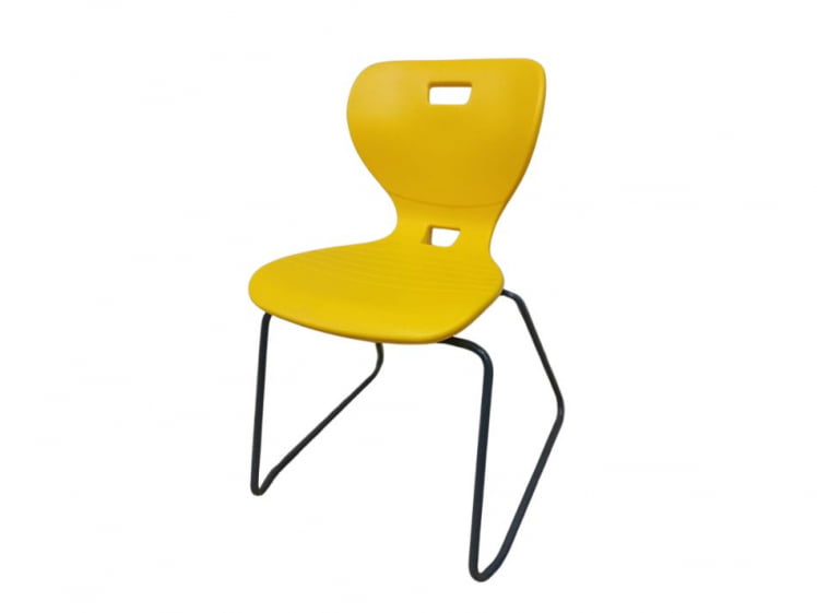 Стул универсального назначения АУРА Л (рост 6) Оранжевый/Каркас полимерный хром / AURA L_0