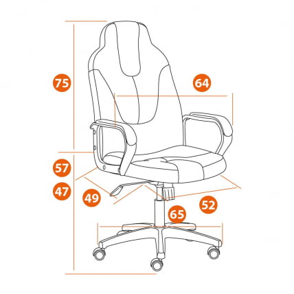 Кресло NEO 2 (22) ткань Черный/синий 2603/2601_14