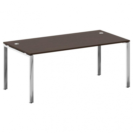 Стол рабочий руковод. П-обр. м/к Метал Систем Директ БП.СРР-5.9 Венге Цаво/Нержавеющая Сталь 1800*90_0