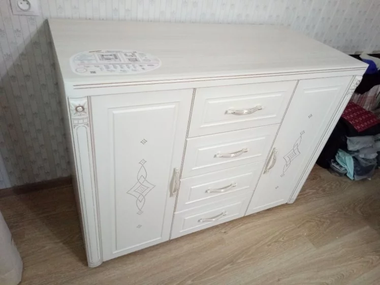 Комод с колоннами Венеция 32.34 Сосна Астрид Ваниль_2