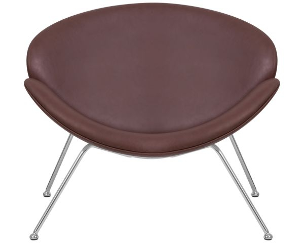 Кресло дизайнерское DOBRIN EMILY (коричневый винил YP5, хромированная сталь) 2 шт_7