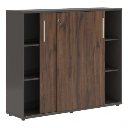 Шкаф с дверьми-купе EDIS EMC 1643 Дуб Денвер темный Белый Мокко_1