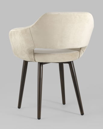 Стул с подлокотниками Саймон велюр Бежевый_5