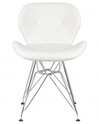 Стул обеденный DOBRIN BUTTERFLY CHROME Белый_5