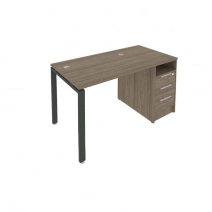 Рабочая станция с опорной тумбой Metal System Б.РС-СТП -1.1 Вяз/Антрацит_0