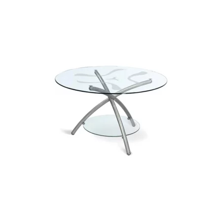 Стол журнальный Дуэт 3 Металлик/ прозрачное_0