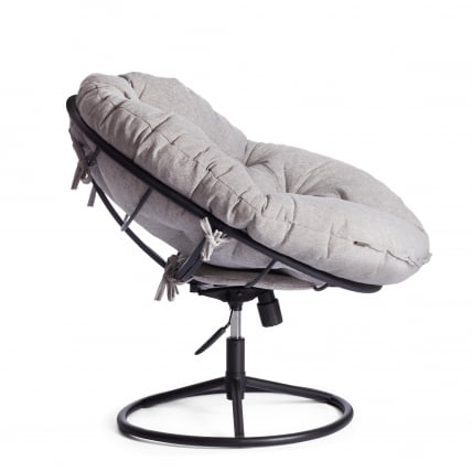 Кресло CLOUDE HOME рогожка/металл, 97х98х90-96см, серо-бежевый, 3M 16/2_2