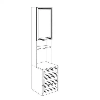 Стеллаж для принтера Остин Модуль №10 Ясень шимо светлый/белый_2