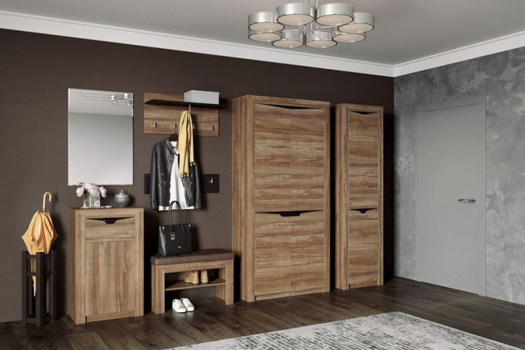 Тумба с дверцей и ящиком Соренто 25 Дуб Стирлинг_2