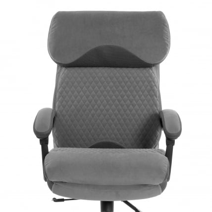 Кресло руководителя Chief metalBL велюр/ткань, серый, 29/TW-12_6