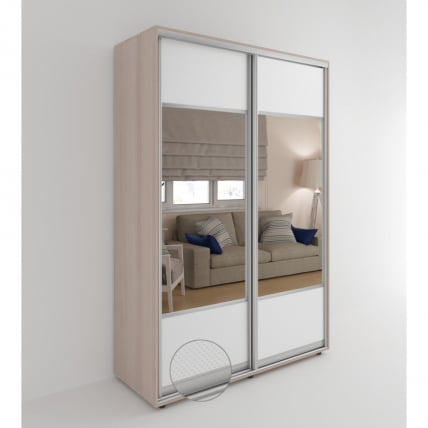 Шкаф-купе 2-х дверный Акцент-Дуэт КВ 1200х600 Ясень шимо светлый_0