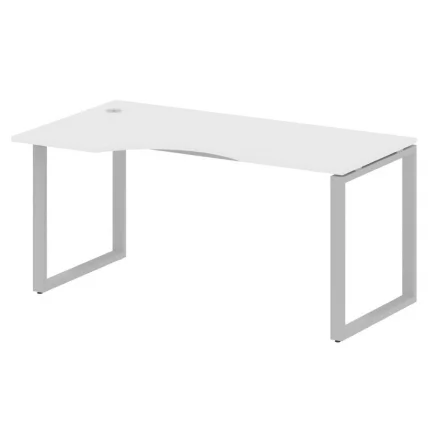 Стол криволинейный левый на О-образном м/к METAL SYSTEM БО.СА-1 Л Белый/Серый_0