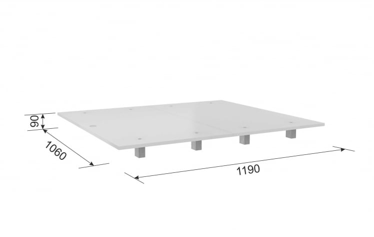 Кровать 1.2 Настил КМ.5-00.3 белый_2