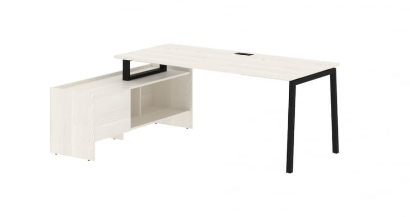 Стол с тумбой EDIS ELCT 19814 Ясень Траун Черный_0