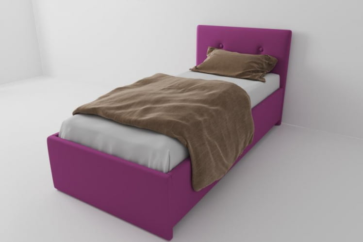 Кровать Эко Екатеринбург с ортопедическим основанием (Berhouse) Цвет фасада: Розовый; Материал фасада: ЛДСП; Спальное место: 800х2000 мм _0