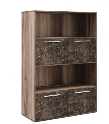 Шкаф высокий с горизонтальной нишей B-TONE BTN36154242 Вяз Бетон темный_0