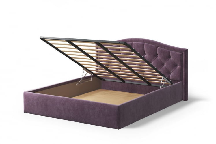 Кровать Стелла, 1600*2000 мм, велюр NEO 17, фиолетовый_1