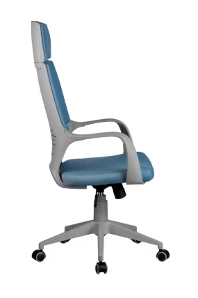Кресло оператора Riva Chair 8989 (серый пластик) Синий_1