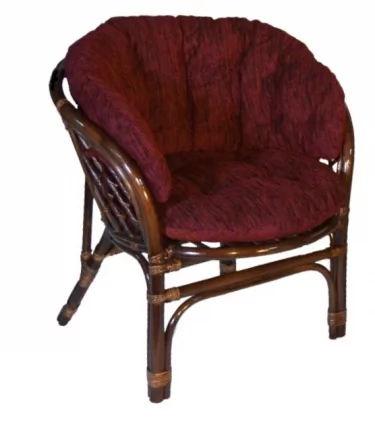 Кресло Багама, подушки коричневые или светлые полные Bahama5 олива_1