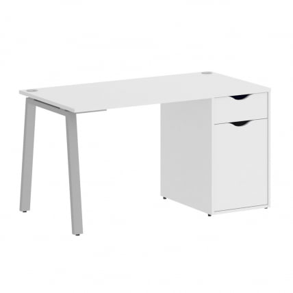 Стол письменный HOME OFFICE VR.SP-3-138.1.A Белый Бриллиант/Серый металл_0