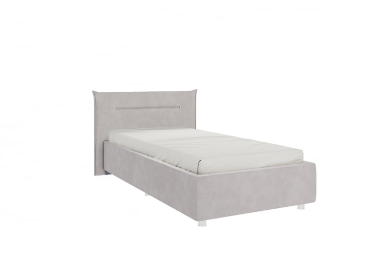 Кровать 0.9 Альба КМ0.9-16 галька (велюр)_0