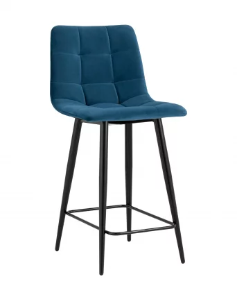 Стул полубарный Джанго велюр Синий_0