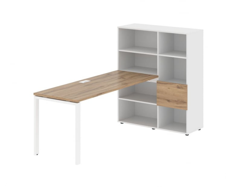 Рабочая станция EDIS EURST 1117 Дуб Денвер светлый Белый Белый_0