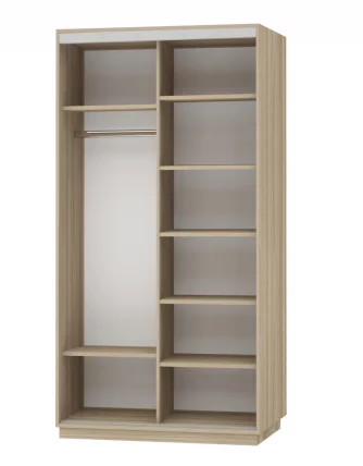 Шкаф-купе двухдверный Экспресс Дуо Комби 1200х2200h Ясень шимо светлый_1