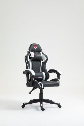 Кресло спортивное TopChairs Shadow черно-белый_0