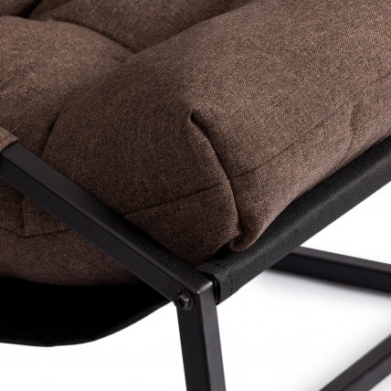 Кресло Charli / Чарли без подлокотника рогожка, коричневый, 3М7-147, 70х70х84 см_10