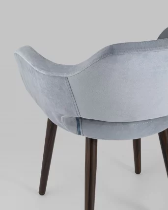 Стул с подлокотниками Саймон велюр Серый_6