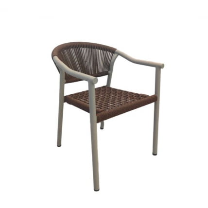 Стул Syna коричневый бежевые ножки_0