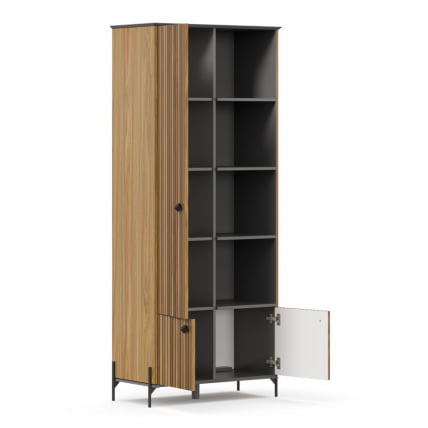 Шкаф Элиот 790 ЛД 414.040.000 Оникс Серый/Орех фактурный_2