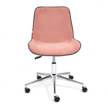 Кресло STYLE флок , розовый, 137_4