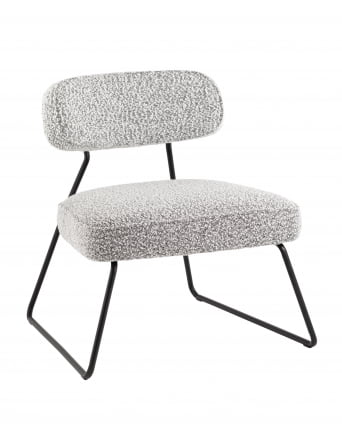 Кресло лаунж Кате букле серый / Kate_0