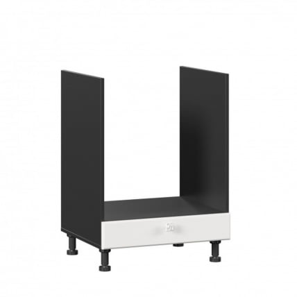 Тумба кухонная 600 для встраиваемой техники Джулия ЛД 284.250.000.056 Черный Белый_0