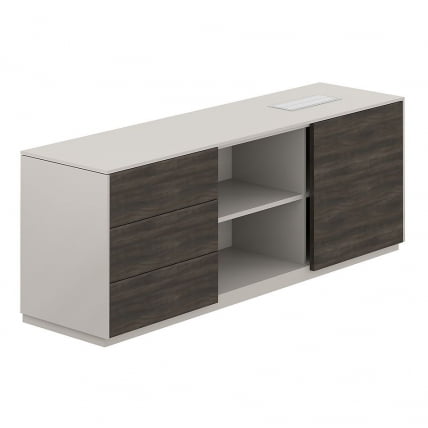 Тумба опорная 1700 левая Atlas NZ-0221.GS.BT.L Серый камень Бренсон Трюфель_0