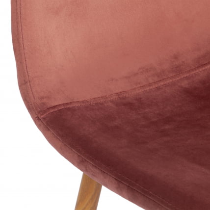 Стул BREEZE (mod. 4724) вельвет/металл, 44 х 53 х 87 см, Coral (коралловый) HLR44 / натуральный_6