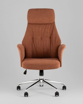 Кресло офисное TopChairs Neoma терракотовый ткань_1
