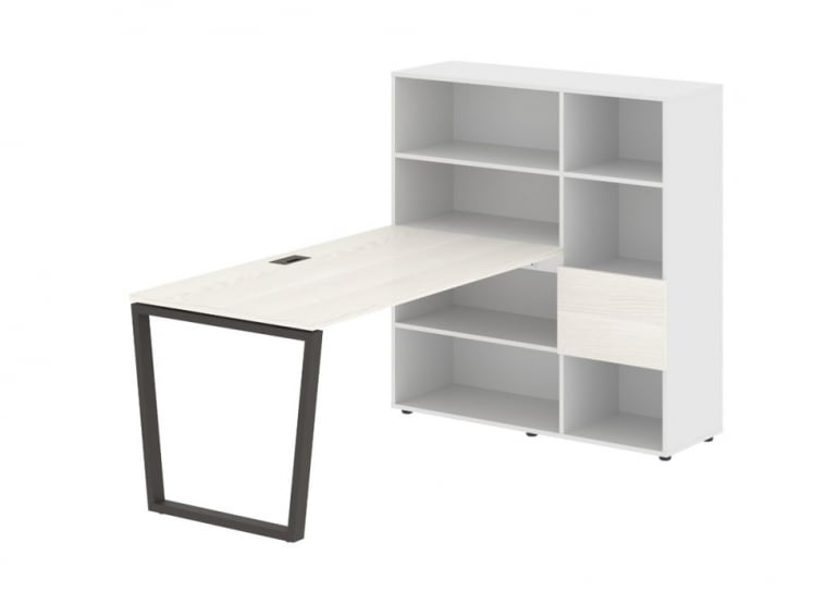 Рабочая станция EDIS EVRST 1215 Ясень Траун Мокко Белый_0