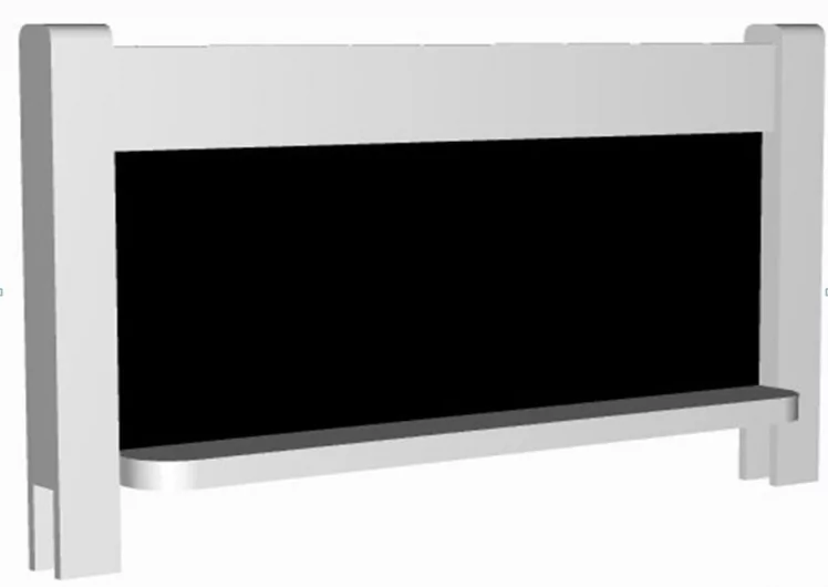 Съемный борт с грифельной доской RooRoom VK-55р Розовый_0