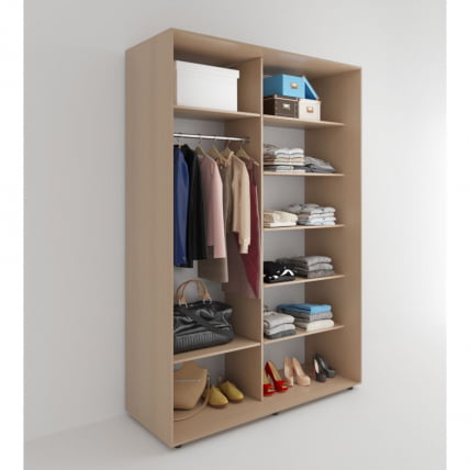 Шкаф-купе 2-х дверный Акцент-Вера ДР 1200х600 Дуб молочный_1