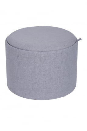 Пуф-столик с ящиком Хюгге L рогожка Серый_0