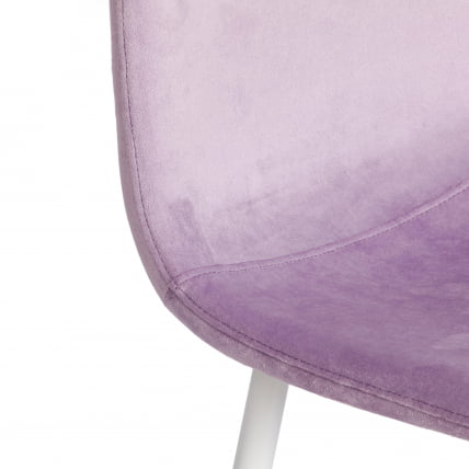Стул BREEZE (mod. 4724) вельвет/металл, 44 х 53 х 87 см, Light lavander (светло-лавандовый) HLR26 / белый_6